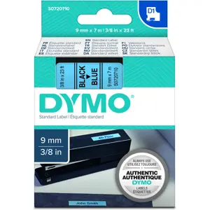 Fita de etiquetar D1 40916 [Preto sobre Azul] - 9mm x 7m