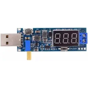 Módulo de alimentação Step-Up/down 3W (in:3.5v-12V / out:1.2-24V) c/ USB e display LED