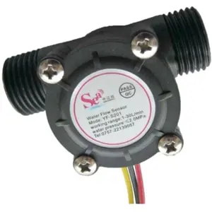 Sensor de caudal de agua 1..30 L/min compatible con Arduino (5-15V DC)