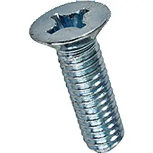 Parafuso cabeça cónica de aço zincado M2.5x6mm Phillips PH1
