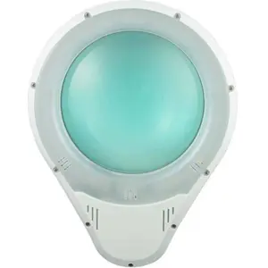 Candeeiro móvel com lupa (5 dioptrias) com luz LED e suporte de pé com rodas