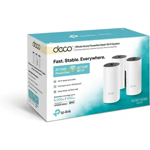 Sistema Mesh híbrido Wi-Fi 5 AC1200 con Powerline AV1000 [560m²] - (Pack 3 Unid.)