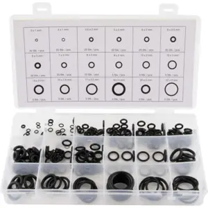 Caixa Kit 225 O-Rings NBR de 18 tamanhos diferentes