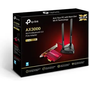 Placa de Rede PCIe Wi-Fi 6 Dual-Band AX3000 c/ Bluetooth 5.0