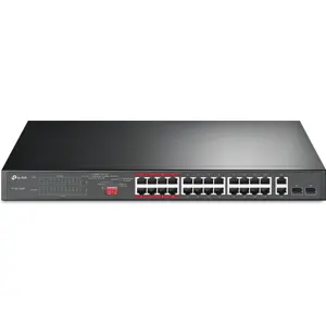 Switch 24P (24PoE) 10/100Mbps + 2P Gigabit + 2 SFP - montable en rack