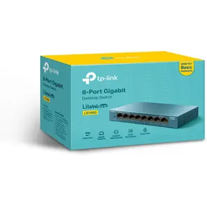 Switch 8P Gigabit 10/100/1000Mbps Caixa metálica