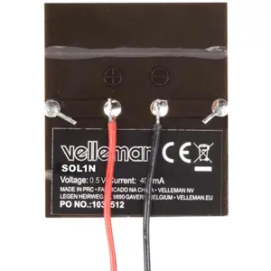 Painel fotovoltaico policristalino 0.5V 0.4A 0.2W - 45x40mm