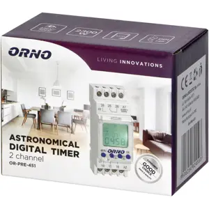 Relógio temporizador astronómico 100 programas - 2 canais
