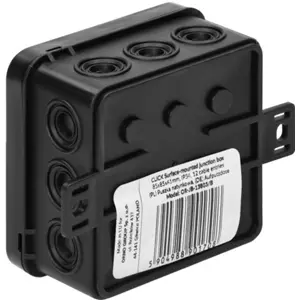 Caixa de derivação estanque 85x85x41mm IP54 - preto