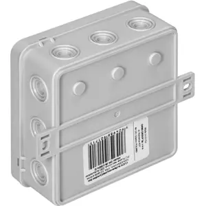 Caixa de derivação estanque 100x100x41mm IP54 - cinzento