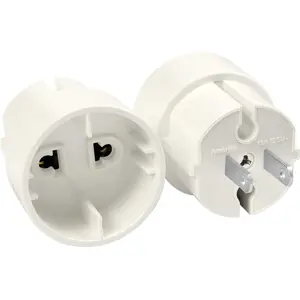 Kit de adaptadores de viaje Schuko (tipo F) ➝ Universal (sin tierra)
