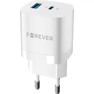 Carregador GaN QC3.0 + PD3.0 33W (USB-A + USB-C)