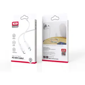 Cable USB-C -> USB-C Fast Charge PD 60W - blanco - 1.0m