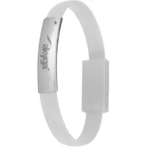 Pulseira mini cabo de carregamento USB-A - USB-C 2.0 - 23cm - branco
