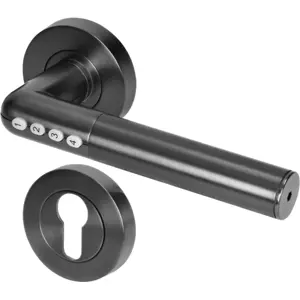 Maçaneta de porta inteligente Bluetooth com código de bloqueio - preto