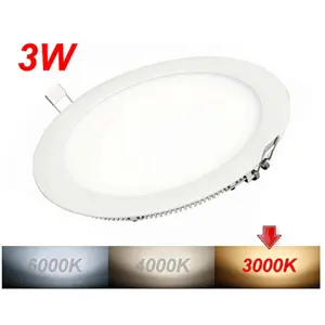 Downlight LED redondo 3W 250lm 3000K (branco quente) Ø90x25mm (Ø70mm) - com driver