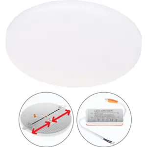 Painel LED Frameless 230VAC 30W 2700lm 3000K Ø225x15mm (ajustável Ø50-190mm) - IP54