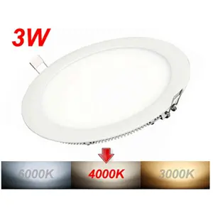 Downlight LED redondo 3W 250lm 4000K (branco neutro) Ø90x25mm (Ø70mm) - com driver