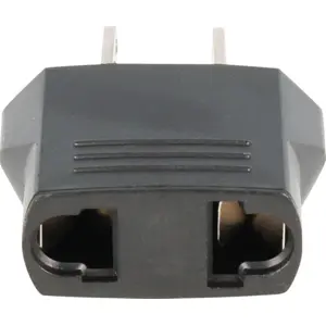 Adaptador de viagem Europlug (tipo C) ➝ USA/Japão (tipo A)
