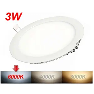 Downlight LED redondo 3W 250lm 6400K (branco frio) Ø90x25mm (Ø70mm) - com driver