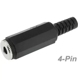 Ficha Jack 3.5 Fêmea p/ cabo 4pin