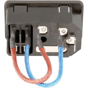 Ficha IEC 60320 / C14 (macho) 3pin 10A de painel com interruptor + fusível
