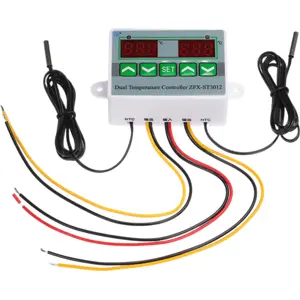 Termostato digital duplo 230VAC (-50..110ºC) c/ display + sondas NTC