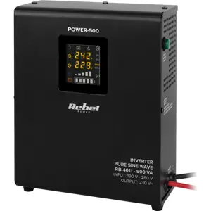 Inversor de parede 12VDC -> 230V onda sinusoidal pura 500VA 300W c/ função de UPS