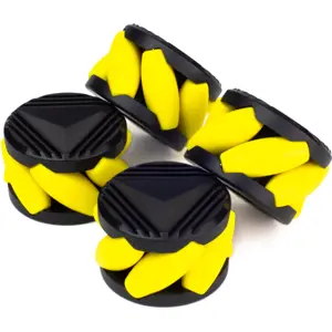 Conjunto de 4 Rodas Mecanum omnidirecionais - amarelo