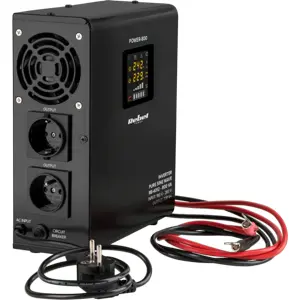 Inversor de pared 12VDC -> 230V onda senoidal pura 800VA 500W c/ función de UPS