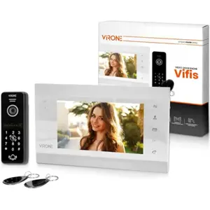 Kit Videoporteiro modular inteligente WiFi 1024p (compatível c/ Tuya) c/ monitor 7'' - IP44 - Branco [Recondicionado]