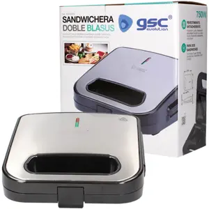 Sandwicheira / Tostadeira dupla antiaderente 230V 750W - Inox