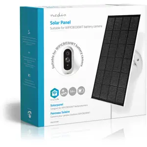 Painel Solar monocristalino 3.3W para câmaras IP a bateria (5V - USB-C) 170x120mm