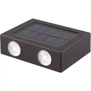 Aplique de LED solar 1W (2x2 0.25W) 3000K crepuscular IP44