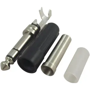 Ficha Jack 6.3mm STEREO macho (plástico)
