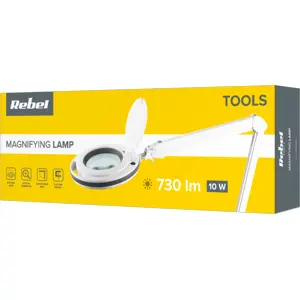 Candeeiro com lupa Ø127mm (5 dioptrias) e com luz LED (10W)