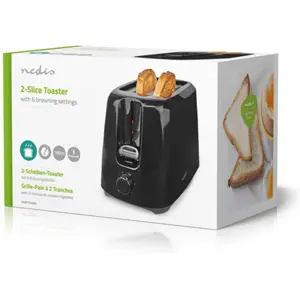 Tostadora doble 230V 700W c/ 6 niveles - negro