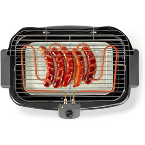 Grelhador Barbecue elétrico 230V 2000W c/ pés removíveis - 460x280mm