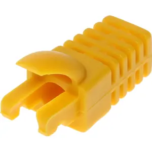 Blindaje interno para conector RJ45 (tipo vulcanizado) p/ cable 6mm - Amarillo