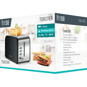 Torradeira dupla 230V 850W c/ 6 níveis + função descongelar - Inox