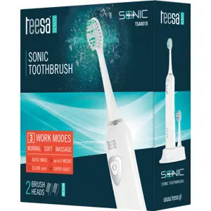 Escova de dentes elétrica (3 modos) c/ 2 cabeças - 700mAh