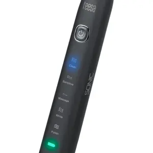 Escova de dentes elétrica (5 modos) c/ 2 cabeças + estojo - 800mAh