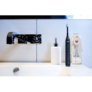 Escova de dentes elétrica (5 modos) c/ 2 cabeças + estojo - 800mAh