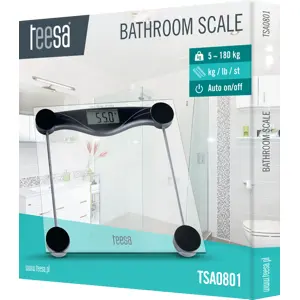 Balança corporal digital em vidro (5~180Kg)