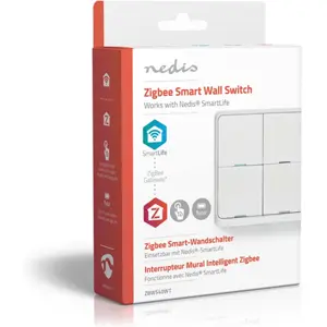 Interruptor 4 teclas Zigbee (compatível c/ Tuya) de superfície SmartLife