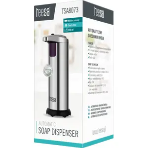 Dispensador de sabão (líquido) automático sem contacto - Inox - 250ml