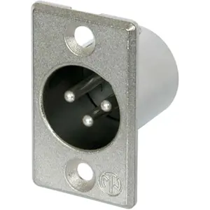Ficha Cannon (XLR) 3 pines macho para panel