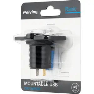 Tomada de painel 2x USB (5V / 2.1A/1A)
