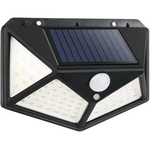 Projetor solar LED 6W 480lm de parede c/ sensor de movimento + crepuscular - IP65