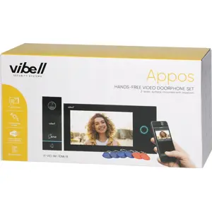 Kit de Videoporteiro IP WiFi + RFID com monitor TFT LCD de 7'' (2+2 fios)